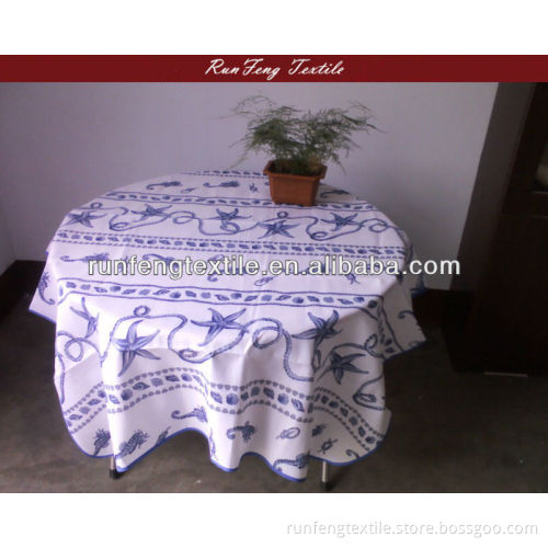 printed round tablecloth